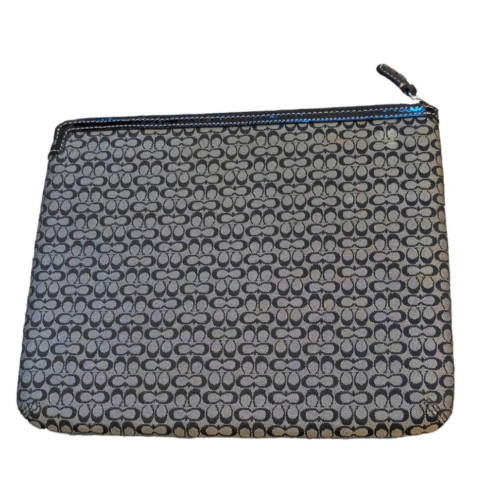 Coach Gray Monogram Pouch/ iPad case